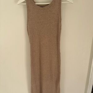 Rachel Zoe Tan Knit Midi Dress
